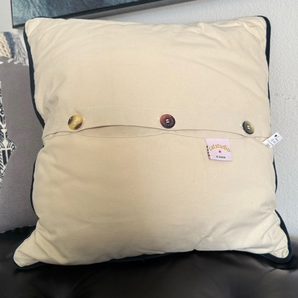 Cat Studio Pennsylvania Embroidered Pillow - Picture 9 of 13